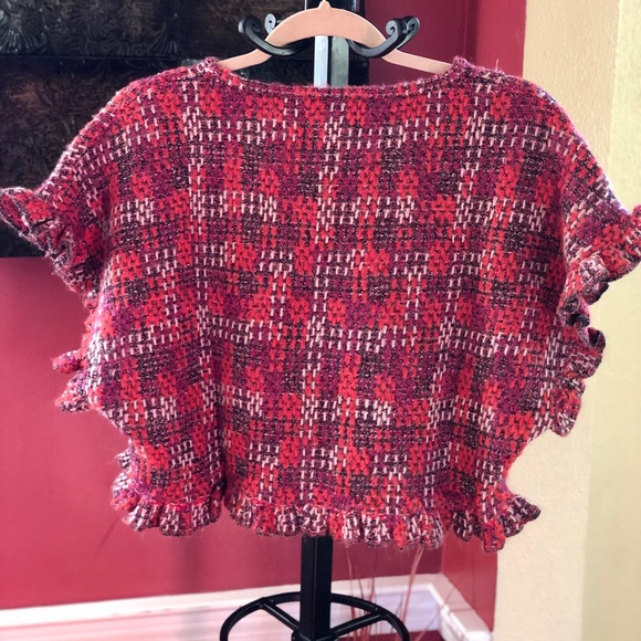 Zara Knit Ruffle Top - Picture 3 of 9